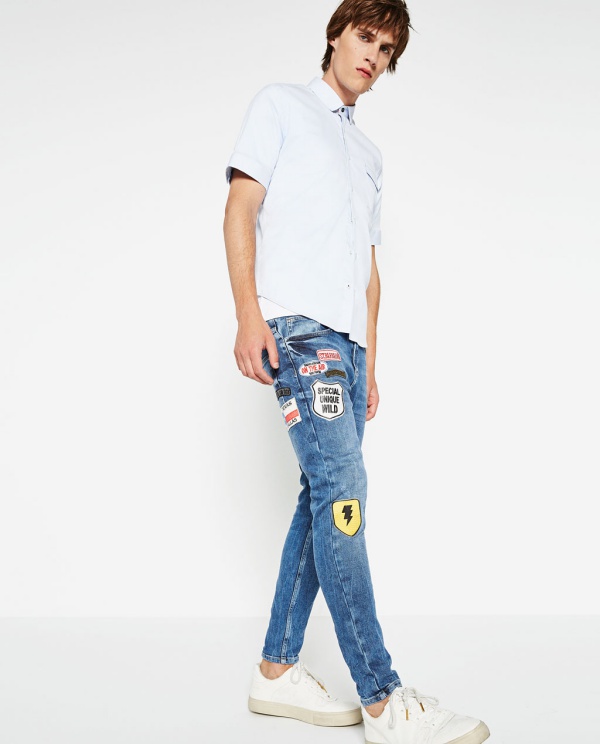 jeans with patches zara
